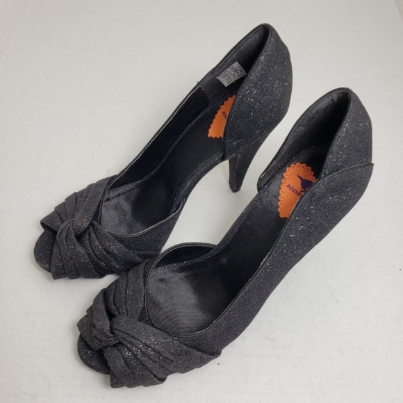 Rocket Dog Peep Toe Sparkle Slip On Formal Pumps 8 - Picture 3 of 8